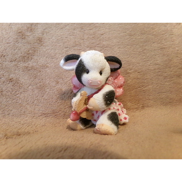 Vintage Mary Moo Moos 1995 Moo-senger of Love Enesco 159409 - Picture 1 of 10
